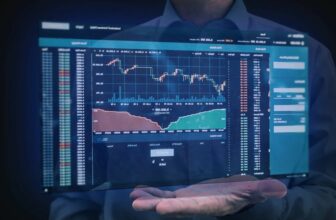 man holding a stock chart in his hand virtual