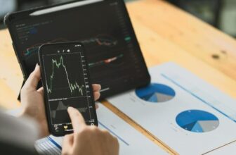phone and tablet showing forex chart