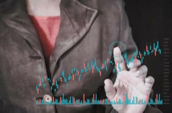 finger touching air and forex chart