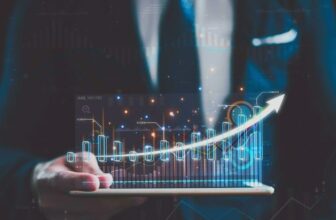 man touching virtual forex chart