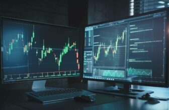 two screens showing bluish forex chart