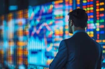 man standing in front of forex chart