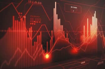 red and black forex trading chart