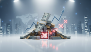 Dollar Firms as Fed Minutes and Sticky Inflation Keep Rate Cuts on Hold - editorial illustration