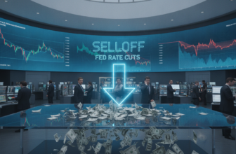 ollar Steadies After Selloff as Traders Reassess Fed Rate Cuts - editorial illustration
