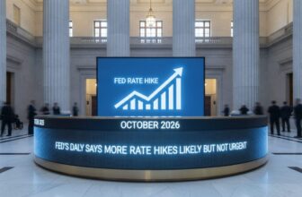 Fed's Daly Says More Rate Hikes Likely but Not Urgent in October - editorial illustration